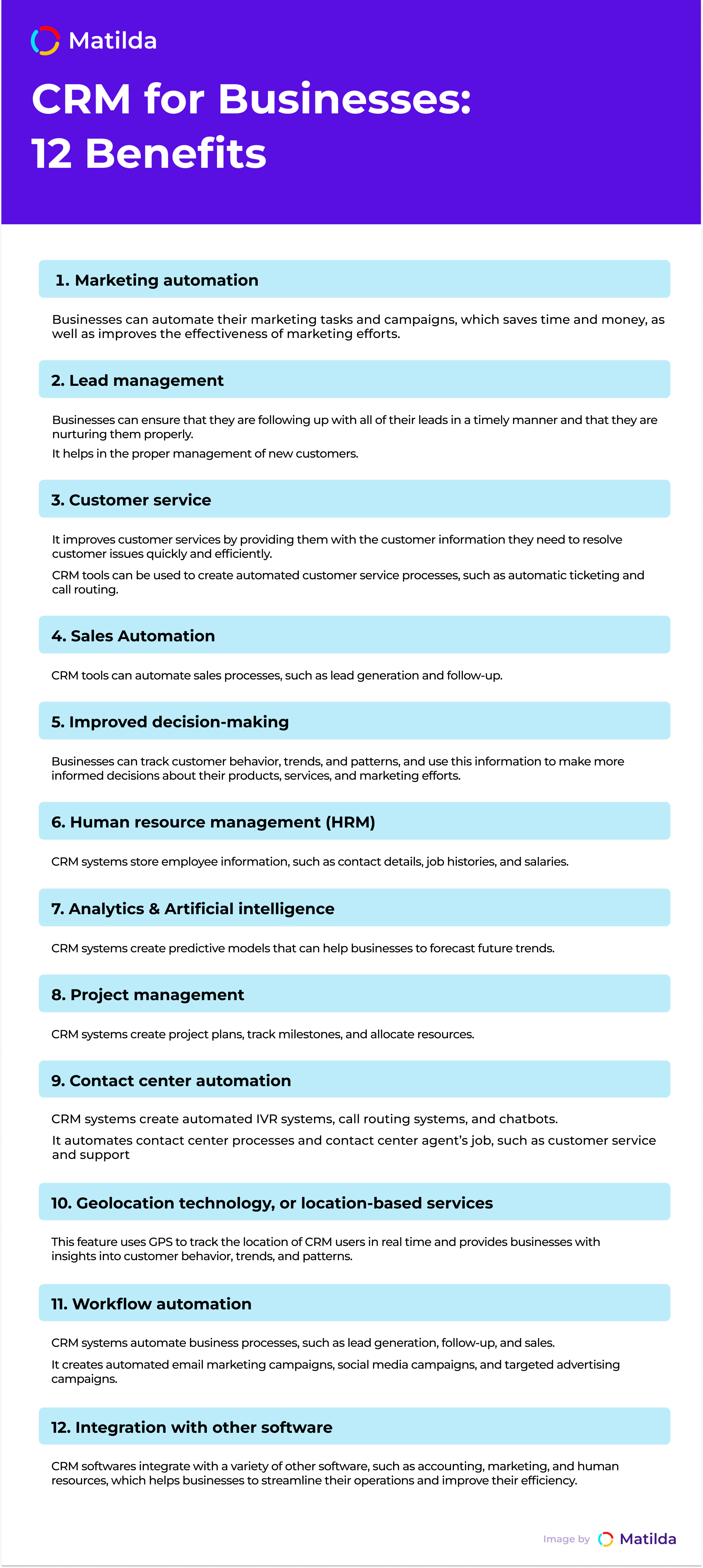 Benefits of CRM for businesses